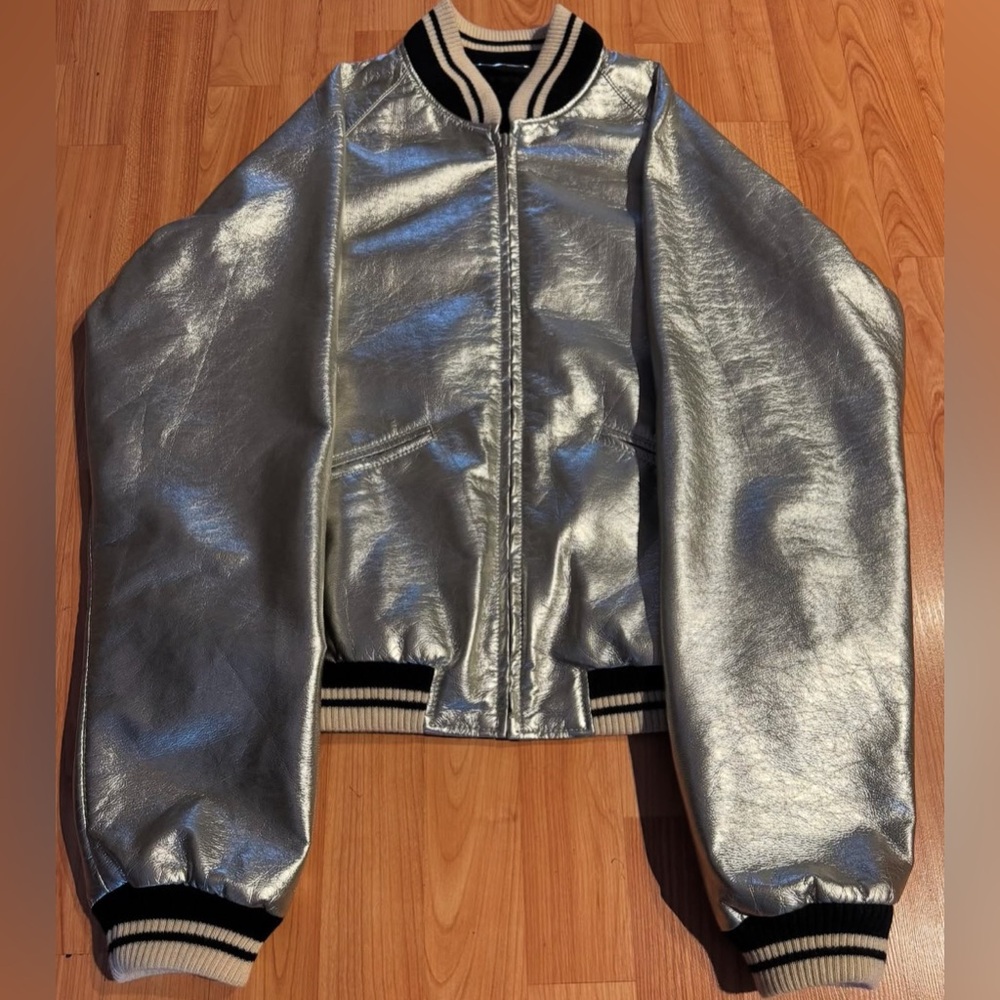 Saint laurent teddy painted leather silver ss14